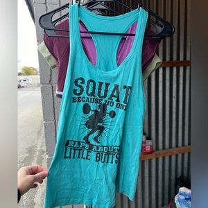 Teal Graphic Tank Top
